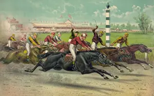 Early 20th Century Racing Prints: A hot race from the start