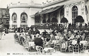 The hour for tea on the terrrace of the Casino, Deauville The hour for tea on the terrrace of the Casino, Deauville