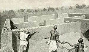 House building by hand, Nigeria, West Africa House building by hand, Nigeria, West Africa