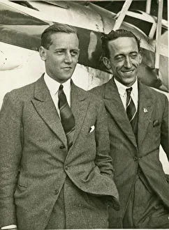 Hubert Broad, left, and his mechanic, Sid Weedon, along? Hubert Broad, left, and his mechanic, Sid Weedon, along?