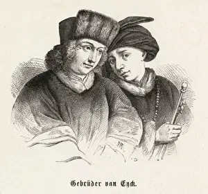 Prints of HUBERT and JAN VAN EYCK Flemish artists and brothers Jan Van Eyck Prints: Hubert and Jan Van Eyck Print