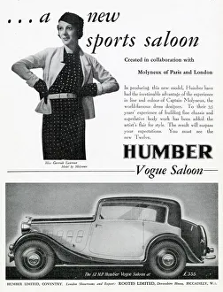 Humber saloon advert - Molyneux - Gertrude Lawrence Humber saloon advert - Molyneux - Gertrude Lawrence