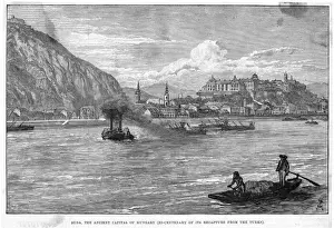 Budapest Buda Print: Danube River View