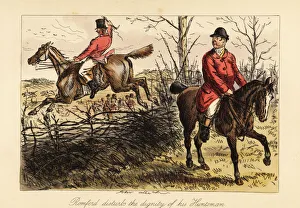 Huntsman jumping a fence and interfering with Huntsman jumping a fence and interfering with