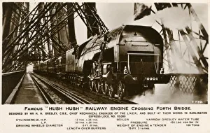 Hush Hush Railway Engine crossing the Forth Rail Bridge Hush Hush Railway Engine crossing the Forth Rail Bridge