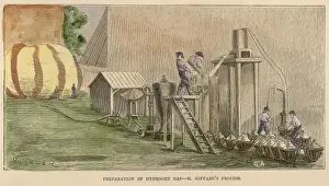 Early Air Transport History Prints: Hydrogen for Balloons