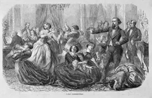 Prints of Hypnotism becomes a fashionable pastime in the salons of Paris Fashion Prints: Hypnosis in Parisian Salons Print