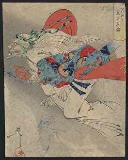 Antique Japanese Woodcuts Prints: Ibaraki