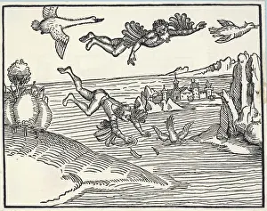 Albrecht Durer Prints: Icarus and Daedalus Print, 1493
