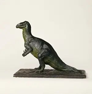 1940s Iguanodon Model Print - Two-Legged Posture