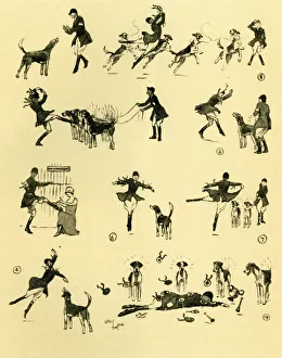 Illustration by Cecil Aldin, handler at Peterborough Show Illustration by Cecil Aldin, handler at Peterborough Show