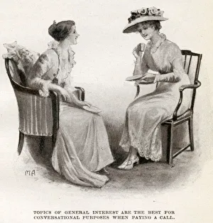 Illustration in The Etiquette of To-Day - Drawing Room Illustration in The Etiquette of To-Day - Drawing Room