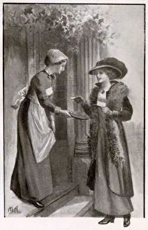 Illustration in The Etiquette of To-Day - Leaving Cards Illustration in The Etiquette of To-Day - Leaving Cards