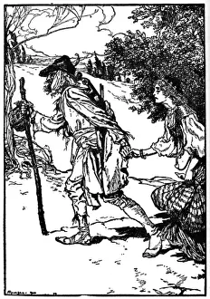 King Thrushbeard Print: The Beggar Takes the Princess Away