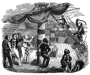 Monkey on Board Ship Print, 1832