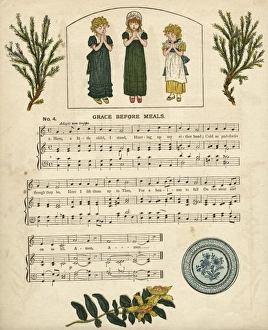Illustration with music, Grace Before Meals Illustration with music, Grace Before Meals