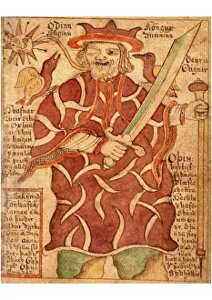 Popular themes/norse mythology/illustration odin olafur brynjulfsson edda 1760 Popular themes/norse mythology/illustration odin olafur brynjulfsson edda 1760