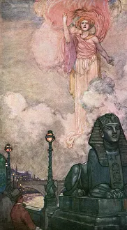 Illustration, A Song of the English, Thames Embankment Illustration, A Song of the English, Thames Embankment