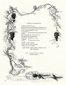 Illustration, Twelfth Night, by William Shakespeare Illustration, Twelfth Night, by William Shakespeare