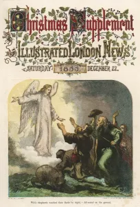 Prints of The Illustrated London News made its debut in coloured journalism on the 22nd December 1855 when the first series of coloured printed pictures appeared in its Christmas supplement ILN Prints: Colour Print of Shepherds