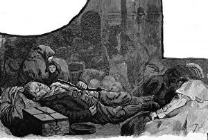 Immigrants sleeping in Castle Garden, New York, 1886 Immigrants sleeping in Castle Garden, New York, 1886