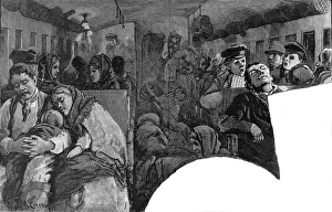 Immigrants on a train to the Mid-West, USA, 1886 Immigrants on a train to the Mid-West, USA, 1886