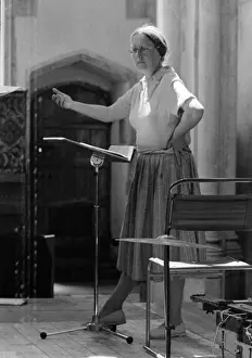 Imogen Holst Conducting, Blythburgh Church Print 1961