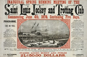 Inaugural spring running meeting of the Saint Louis Jockey a Inaugural spring running meeting of the Saint Louis Jockey a