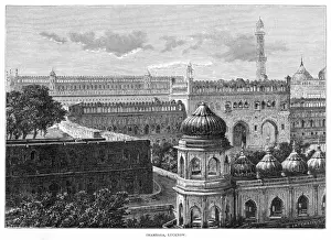 Print of the Inambara tomb in Lucknow, India