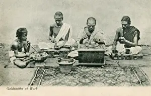 Metal Working Techniques Prints: Indian Goldsmiths