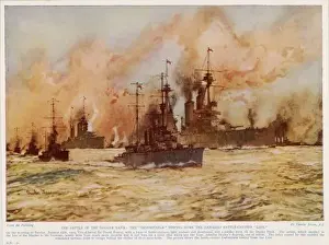 Royal Navy Cruisers Prints: Indomitable Tows Lion