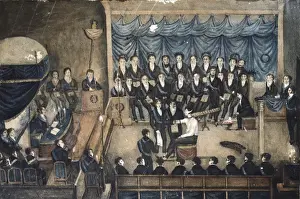 19th Century Freemason Initiation Print