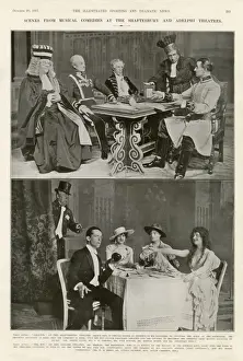 Edwardian Theatre Scenes: A Black and White Print from 1913