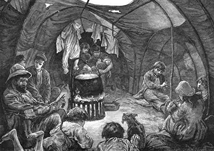 Inside a Tent on Mitcham Common Print, 1879