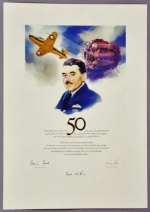 Inst. Of Mechanical Engineers Prints: Gloster E28/39 50th Anniversary Flight Commemorative Print