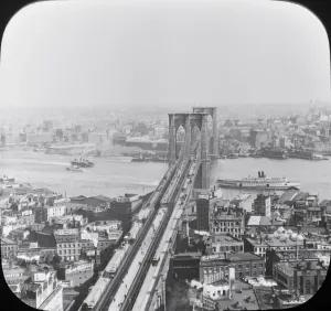 Inst. Of Mechanical Engineers Prints: Brooklyn Suspension Bridge Print, circa 1883