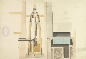 Industrial Revolution Transportation Prints: Edge view of the rotative motion