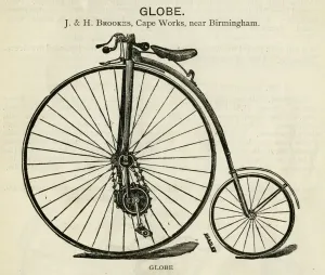 Early High-Wheel Bicycle Print - The Globe