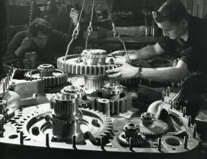 Deltic Engine Construction Print, 1960