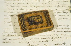 Inst. Of Mechanical Engineers Prints: Letter from J Watt, 1803, with snuff box Print