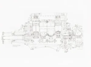 Plane Manufacturing Process Prints: Lion VIID E91, engineering drawing