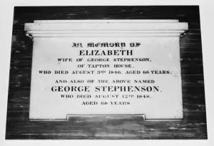 Inst. Of Mechanical Engineers Prints: Memorial Stone Print for George and Elizabeth Stephenson