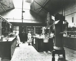 Print of The Napier aero engine in production