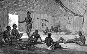 Interior of an Ashanti hut sketched before the 2nd Ashanti W Interior of an Ashanti hut sketched before the 2nd Ashanti W