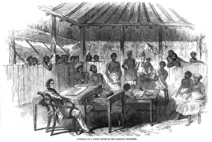 The interior of a court house, Ceylon The interior of a court house, Ceylon
