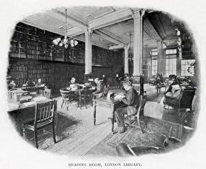 Interior of the reading room at the London Library, in St. James's Square Interior of the reading room at the London Library, in St. James's Square