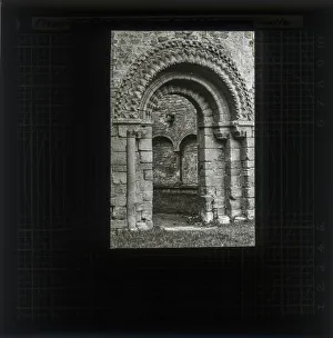 Interior of Ruined chapel in a castle Interior of Ruined chapel in a castle