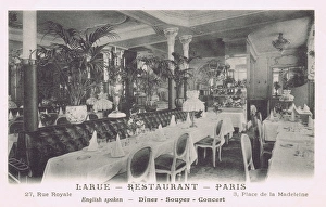 An interior view of the Larue restaurant, Paris, 1920s An interior view of the Larue restaurant, Paris, 1920s