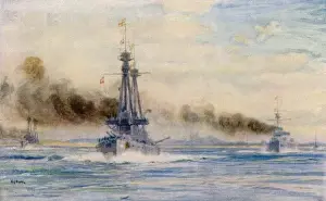 Invincible & Inflexible Print at the Falkland Islands