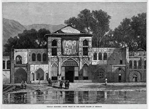 Prints of The palace of the Shah of Persia : the south front Related Prints: Iran Tehran Palace Print: South Front Facade
